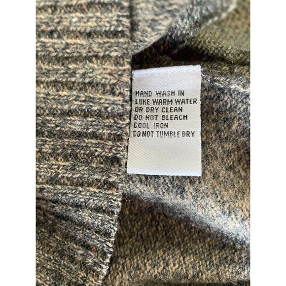 Fisherman Out Of Ireland Men's lambswool Argyle Sweater Size M gray blue 1/4 zip - Picture 10 of 14